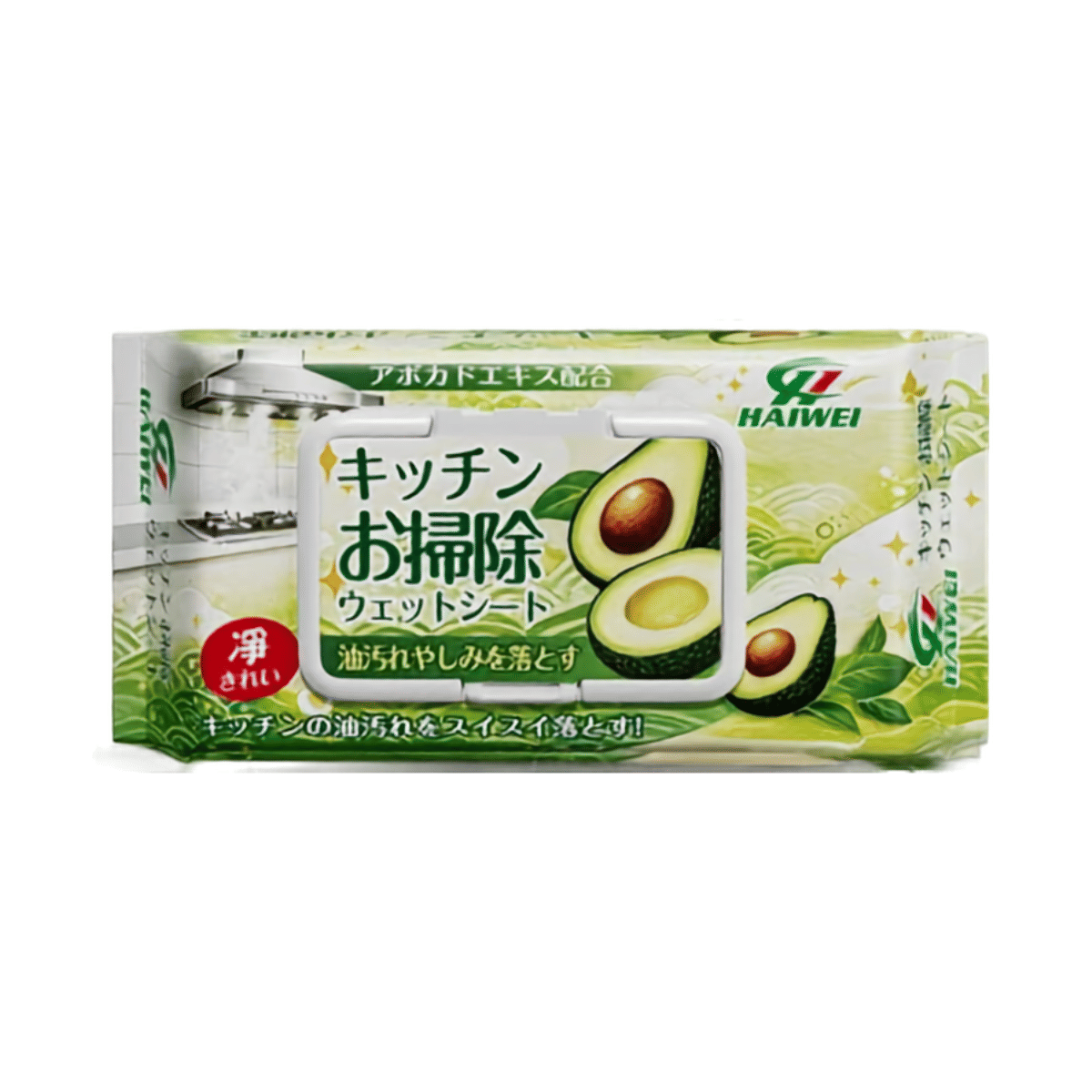 ทิชชู่เปียกเช็ดครัว กลิ่นอโวคาโด้ HAI WEI  (35 แผ่น/ 1ห่อ)_0